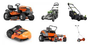 Collection of lawn mowers