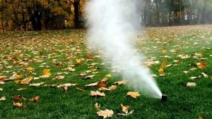 lawn being watered